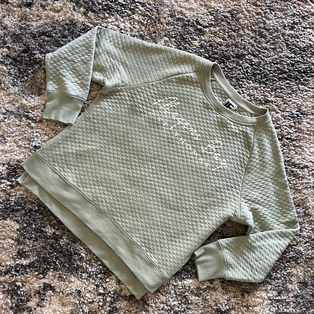 Magens Bay, St. Thomas Quilted Sage M Sweatshirt